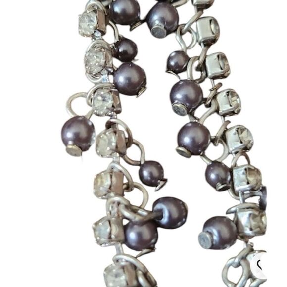 New Free People Judy Pearl Ear Chain with Rhinestones and Pearls Ear Cuff - Picture 7 of 13